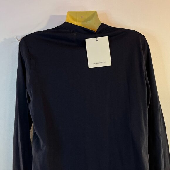 INIMIGO Men's Long Sleeve Navy Blue Henley Shirt - Size Medium - NWT - Picture 3 of 5